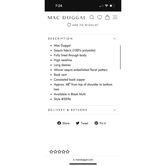 Mac Duggal Sz 16 Style5596 Black Floral Sequin Formal Evening Gown NWT MSRP $698 - Picture 4 of 12